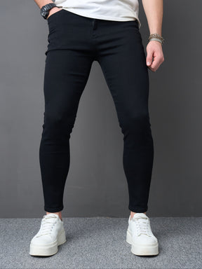 Calças jeans skinny casuais masculinas, calças jeans clássicas e versáteis para todas as estações