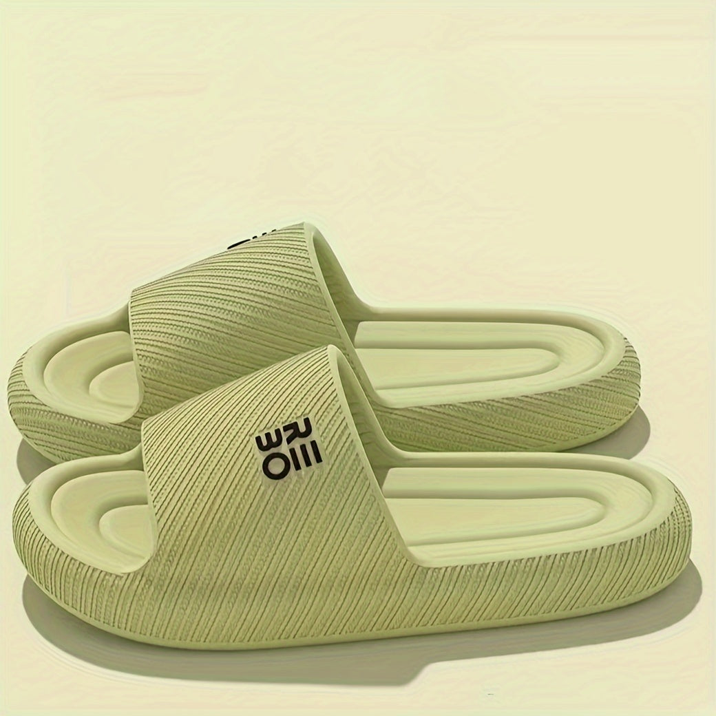 Chinelo masculino sólido de cor aberta, confortável, antiderrapante, durável e anti-odor, com solado grosso de EVA, calçado masculino